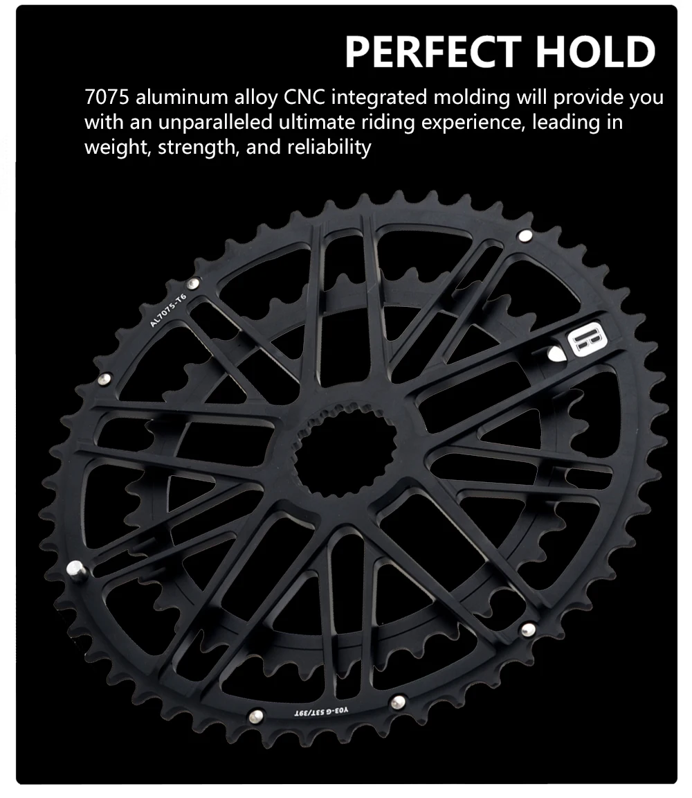 RIRO Carbon Fiber Road Crankset 29MM 50-34/52-36/53-39T Compatible with 11/12 Speed Shimano Direct Mount /110/130BCD Chainrings