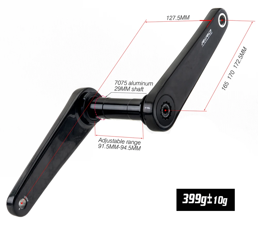 RIRO Carbon Fiber Road Crankset 29MM 50-34/52-36/53-39T Compatible with 11/12 Speed Shimano Direct Mount /110/130BCD Chainrings