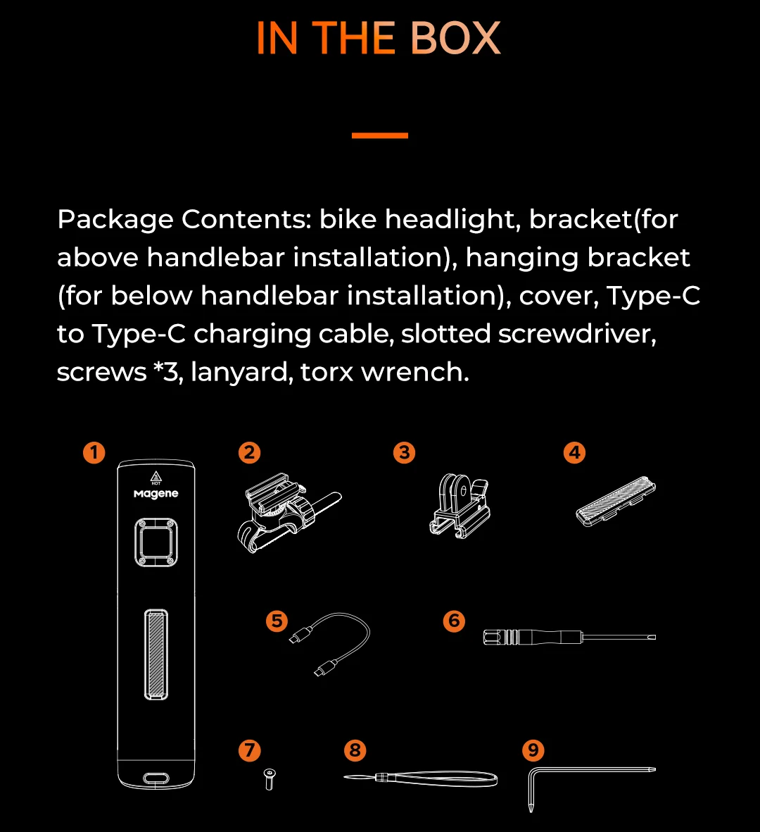 Magene AT1600 Smart Bike Headlights Bright Lumens 85h Battery Rechargeable Bicycle Light Front Compatible with Garmin Edge 530