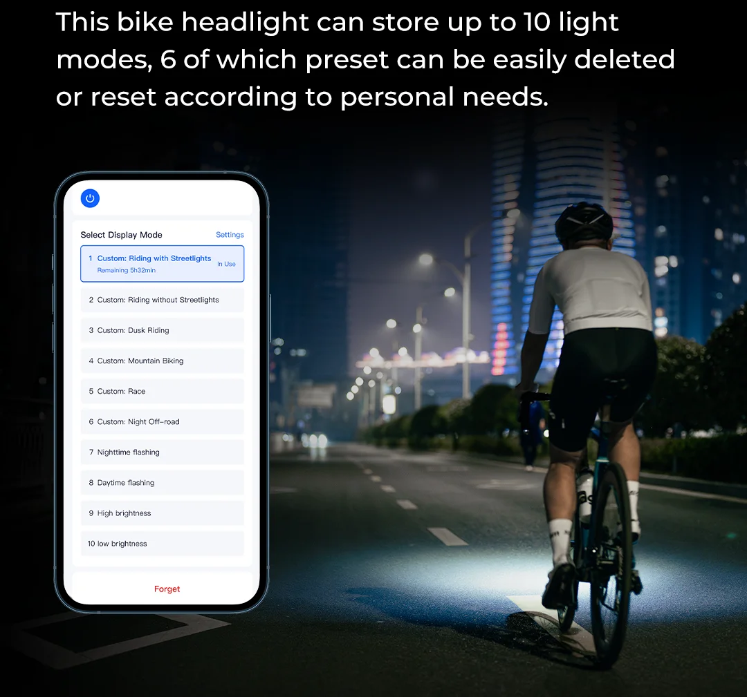 Magene AT1600 Smart Bike Headlights Bright Lumens 85h Battery Rechargeable Bicycle Light Front Compatible with Garmin Edge 530