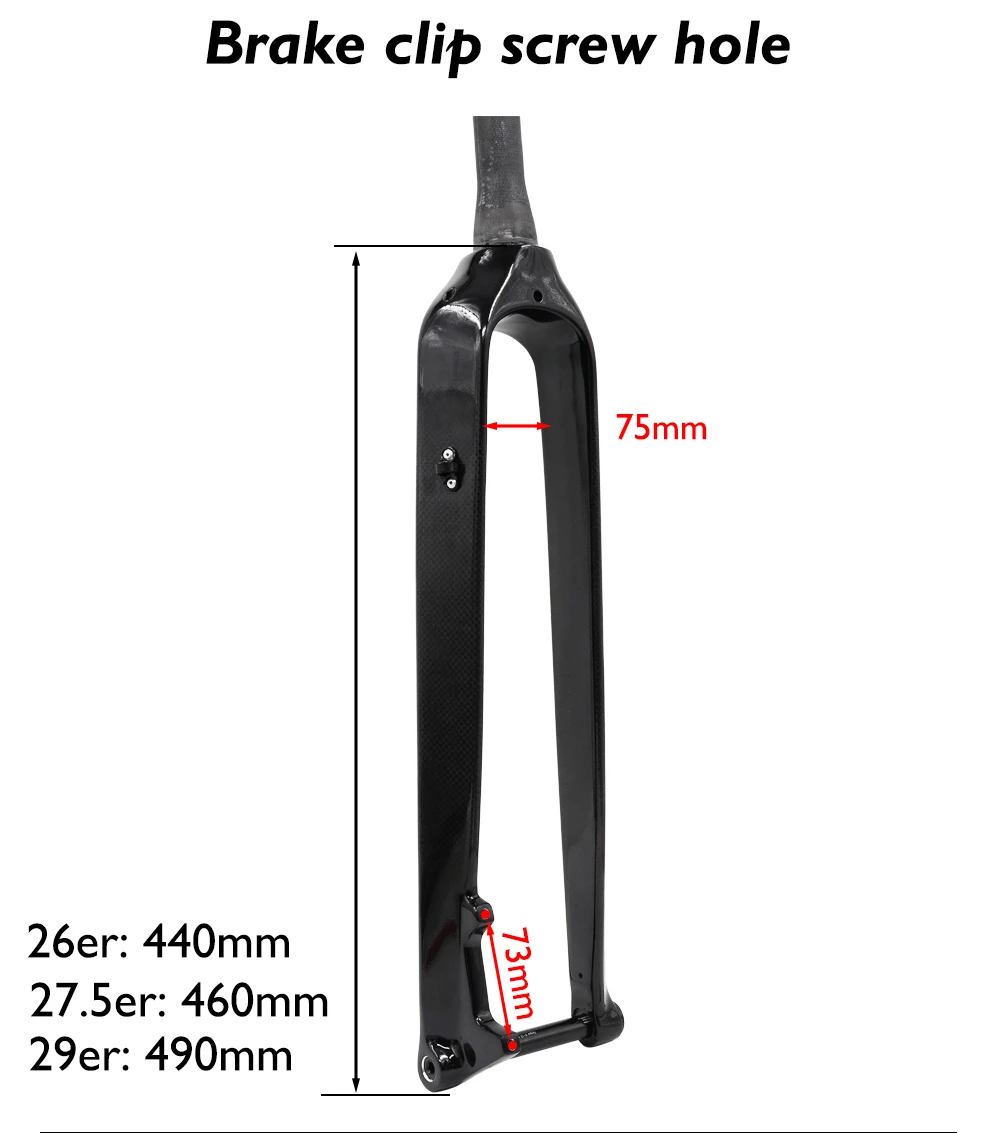 ODINZEUS 3K Carbon Fiber Fork, MTB Bike Fork, Thru Axle 15*100mm, Straight/Conical, Matte/Gloss,26"/27.5"/29" inches,disc brake