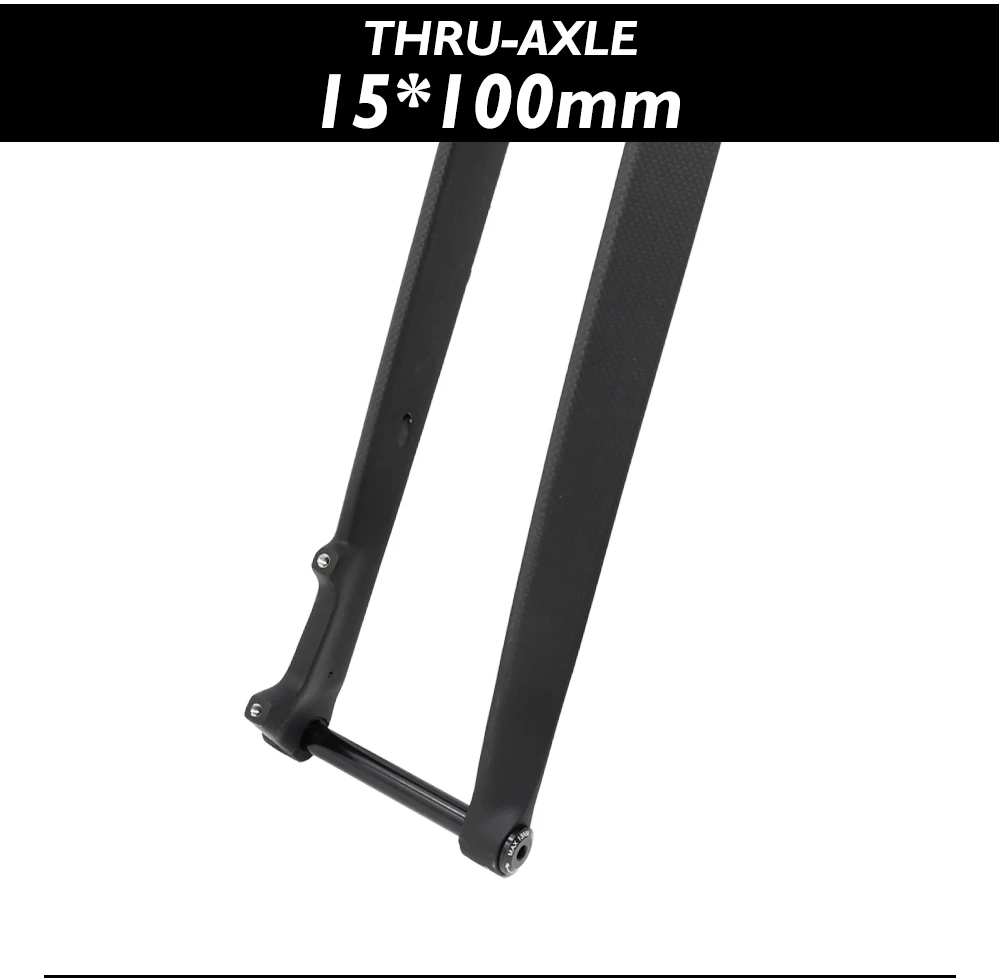 ODINZEUS 3K Carbon Fiber Fork, MTB Bike Fork, Thru Axle 15*100mm, Straight/Conical, Matte/Gloss,26"/27.5"/29" inches,disc brake