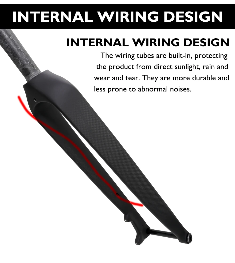 ODINZEUS 3K Carbon Fiber Fork, MTB Bike Fork, Thru Axle 15*100mm, Straight/Conical, Matte/Gloss,26"/27.5"/29" inches,disc brake