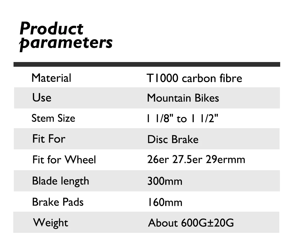 ODINZEUS 3K Carbon Fiber Fork, MTB Bike Fork, Thru Axle 15*100mm, Straight/Conical, Matte/Gloss,26"/27.5"/29" inches,disc brake