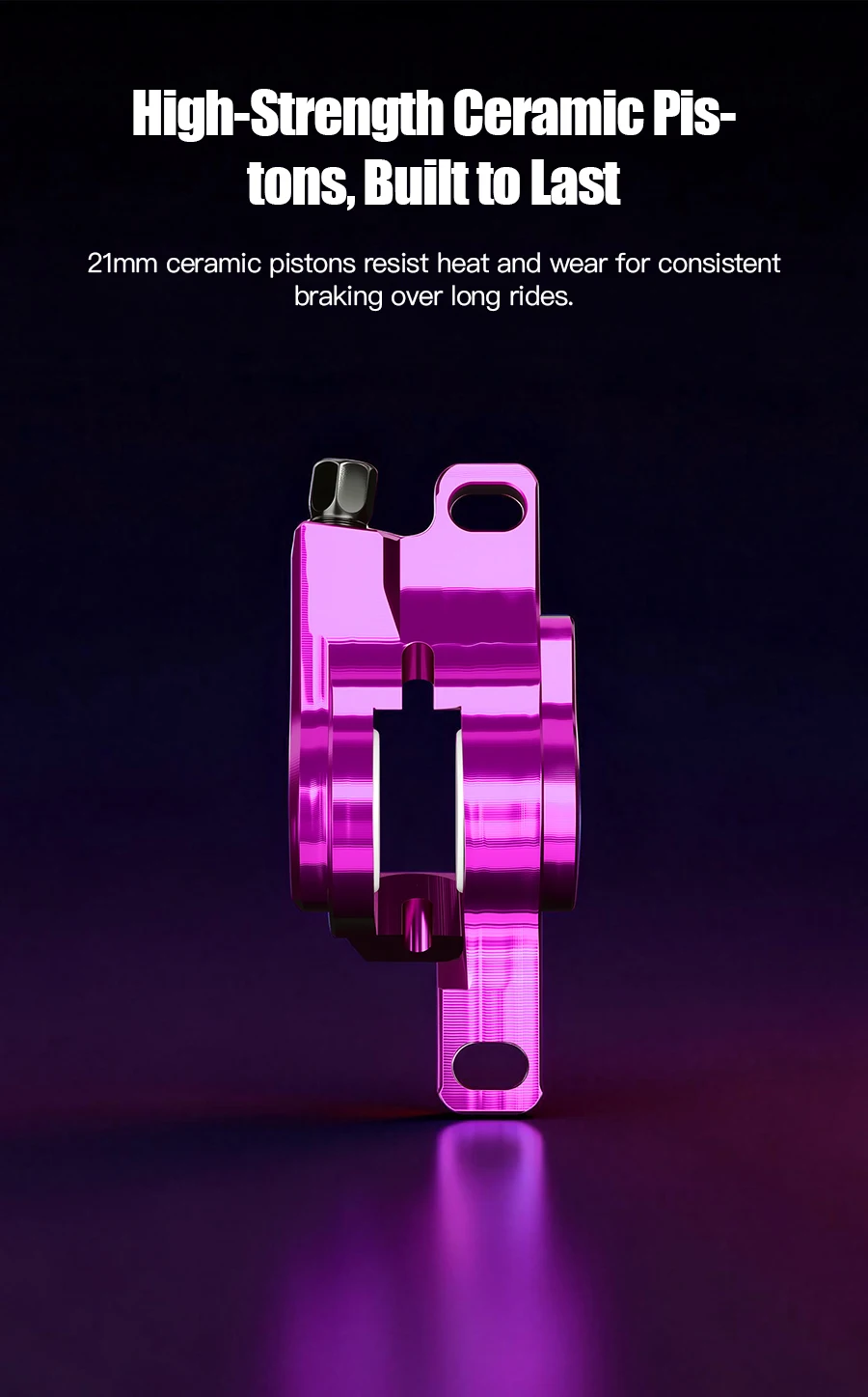 SPEEDONE Bicycle MTB Hydraulic Brake Aluminum Alloy Caliper 2 Piston Brake Brake Set Post Mount Bicycle Mineral Oil Disc Brake