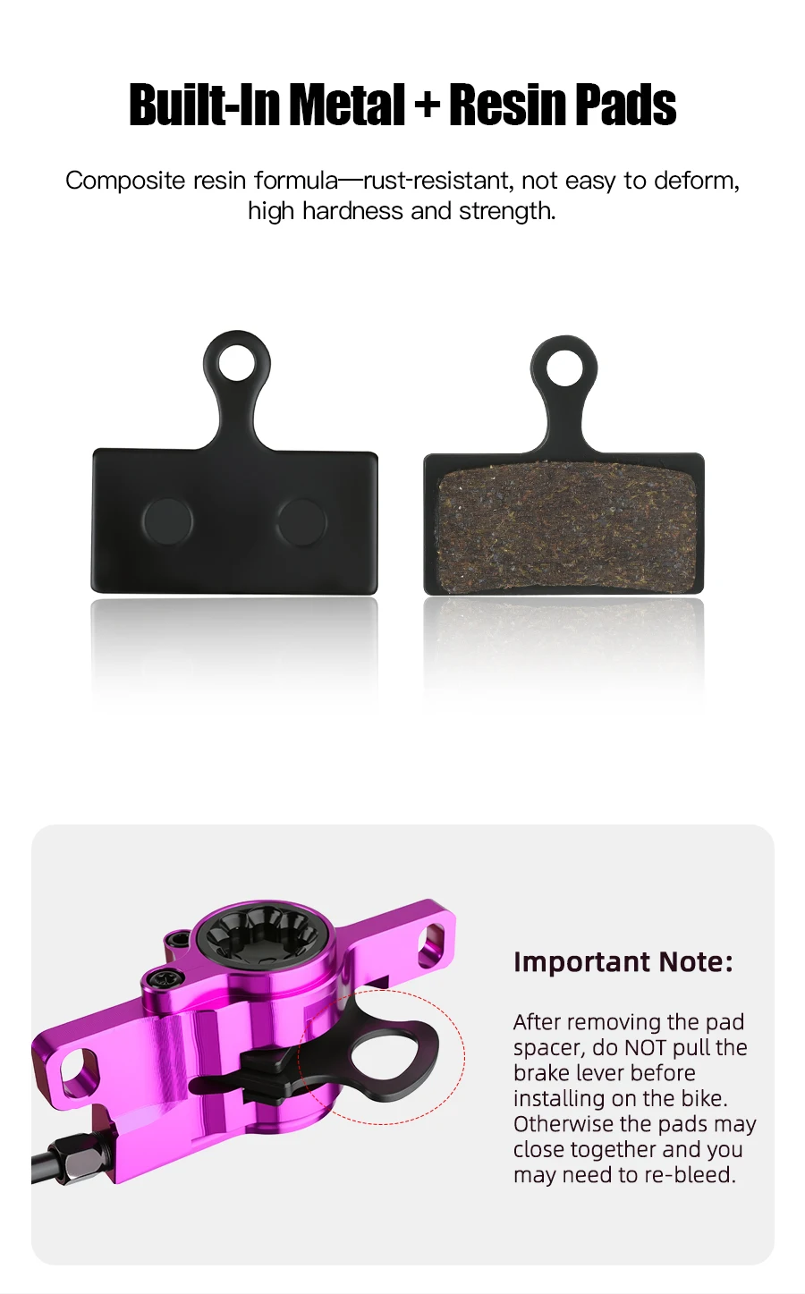 SPEEDONE Bicycle MTB Hydraulic Brake Aluminum Alloy Caliper 2 Piston Brake Brake Set Post Mount Bicycle Mineral Oil Disc Brake