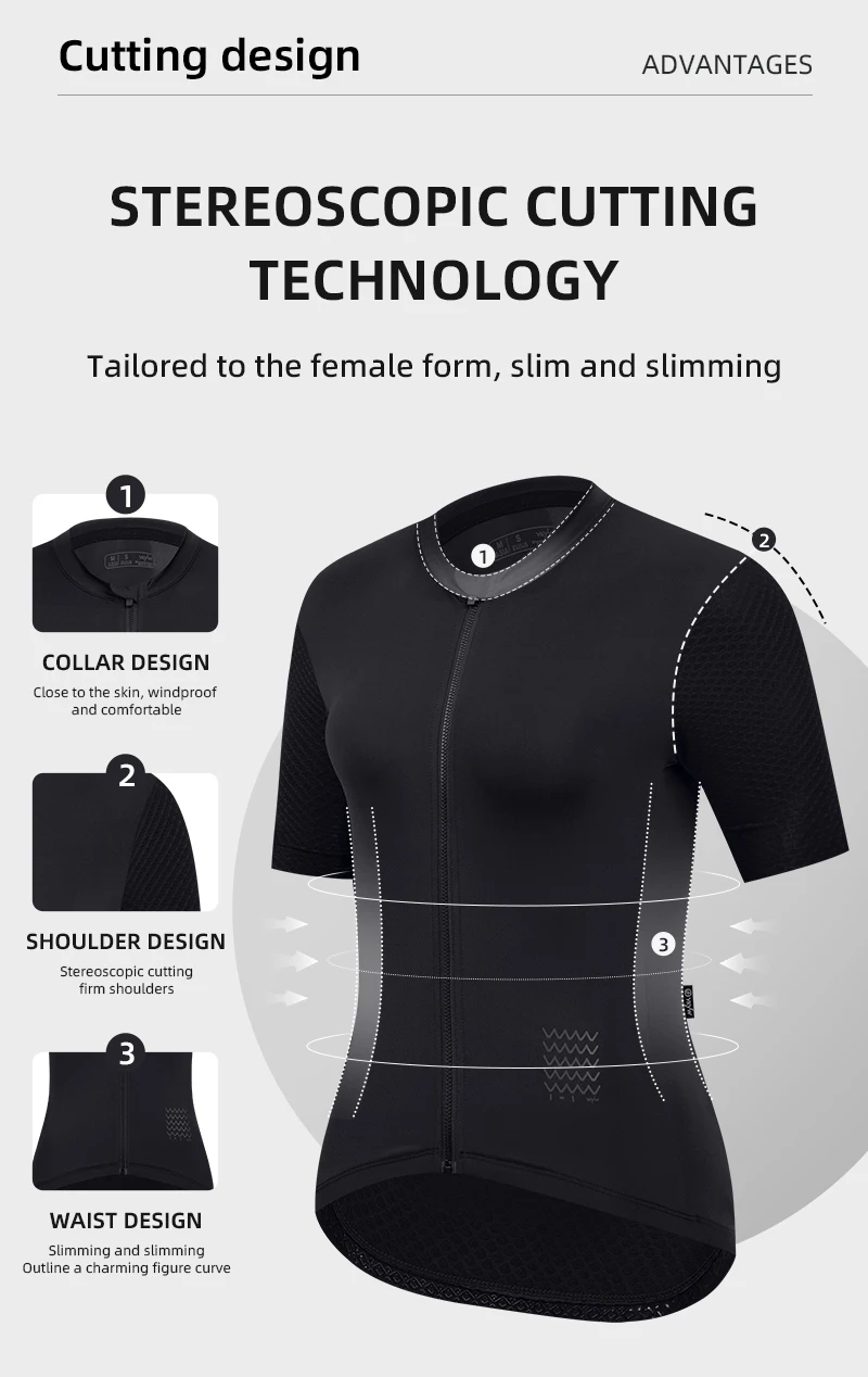 YKYWBIKE Women Cycling Jersey Summer Bicycle Short Sleeve Shirt Lightweight Breathable Female Road Bike Jersey SPF 50+ Clothing