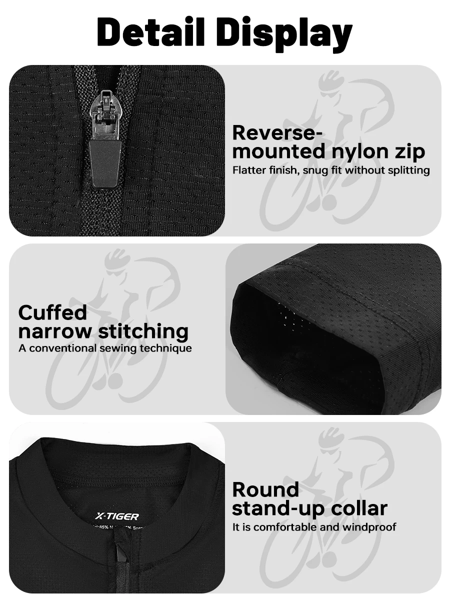 X-TIGER Women's Cycling Jersey Road Bike Jersey UV Protective Long Sleeve MTB Cycling Clothing Breathable