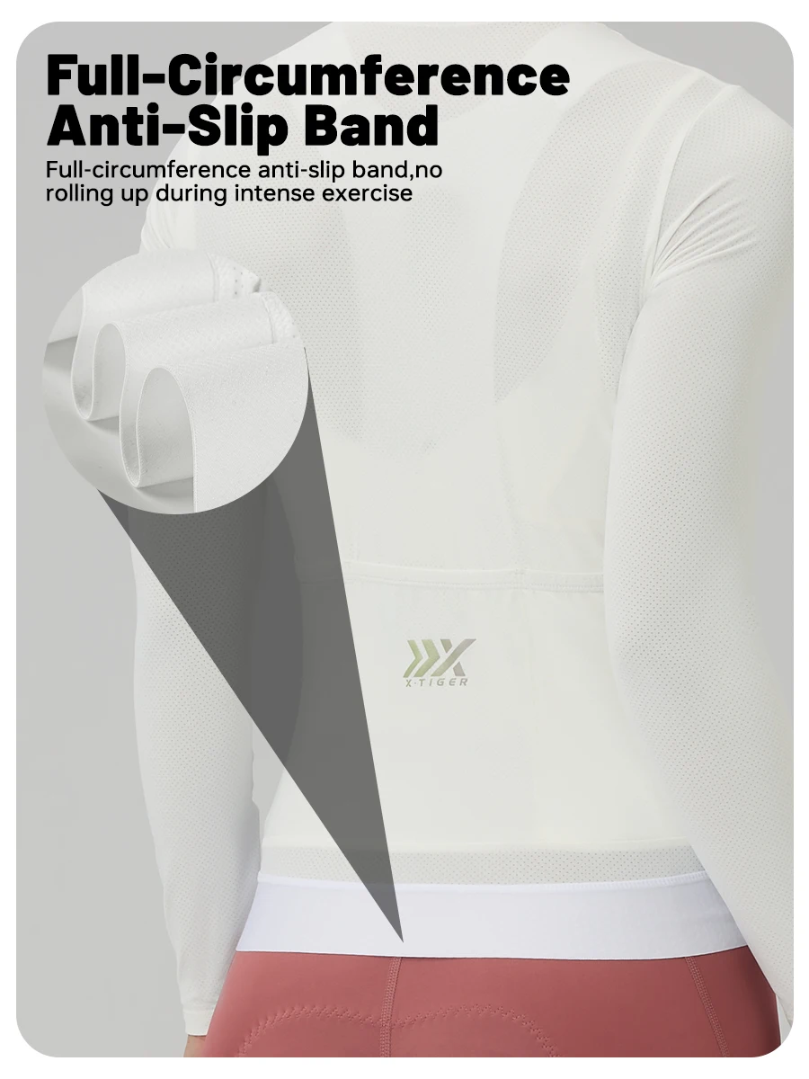 X-TIGER Women's Cycling Jersey Road Bike Jersey UV Protective Long Sleeve MTB Cycling Clothing Breathable