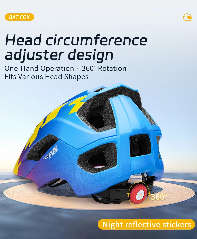 BATFOX Kids Full Face Bicycle Helmet Detachable Chin Children Scooter Skateboard Balance Bike Helmets Cycling Safety Sports Gear