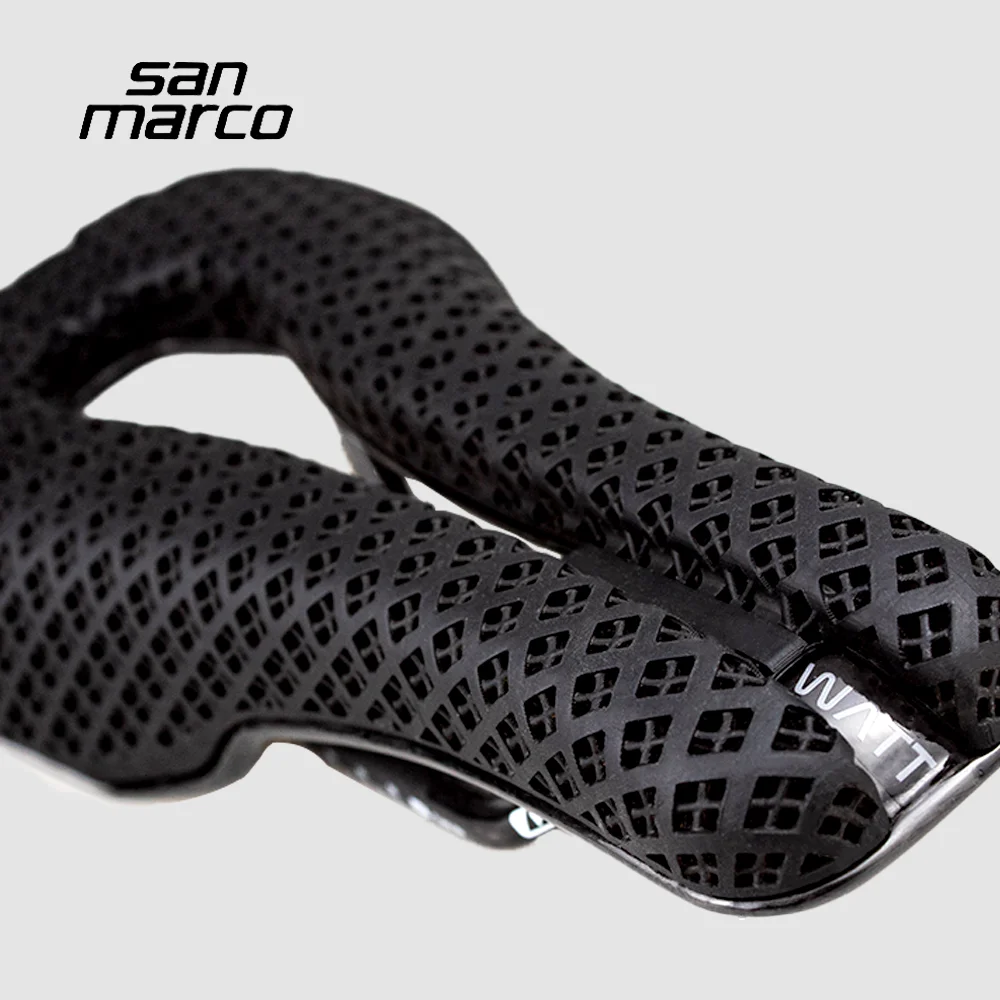 San Marco Saddle 3D Printed Road Grave MTB Carbon Bike Saddle TT Triathlon 255*132mm Bicycle Seats Ultralight Breathable Soft
