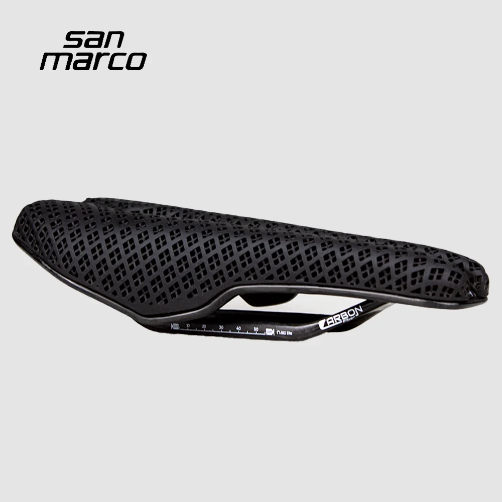 San Marco Saddle 3D Printed Road Grave MTB Carbon Bike Saddle TT Triathlon 255*132mm Bicycle Seats Ultralight Breathable Soft