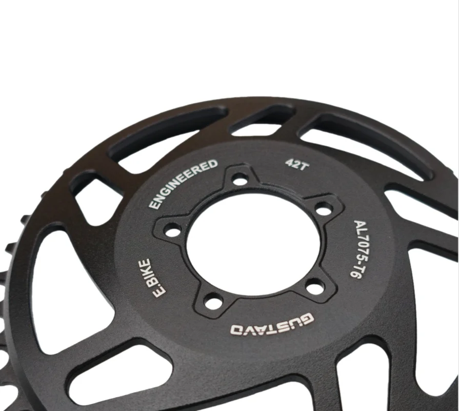 GUSTAVO E-bike ChainRing ,Offset 24.5MM, For BAFANG BBSHD M625 ,1000W Mid Drive Motor ,42T/44T/46T/ 48T