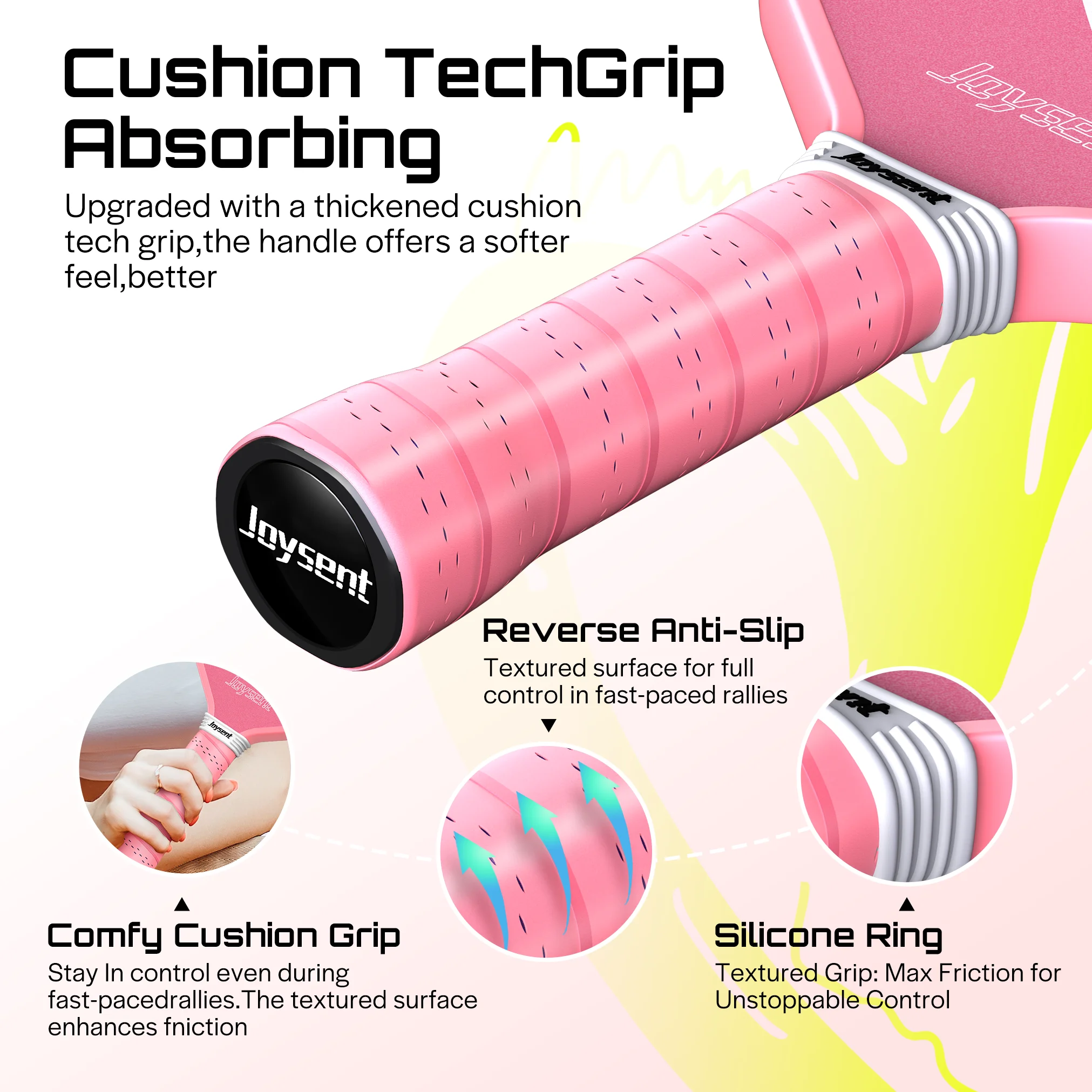Joysent Pickleball Racket Fiberglass 13mm Honeycomb Core Couples Pickleball Paddles For Beginners Lightweight Power Paddles