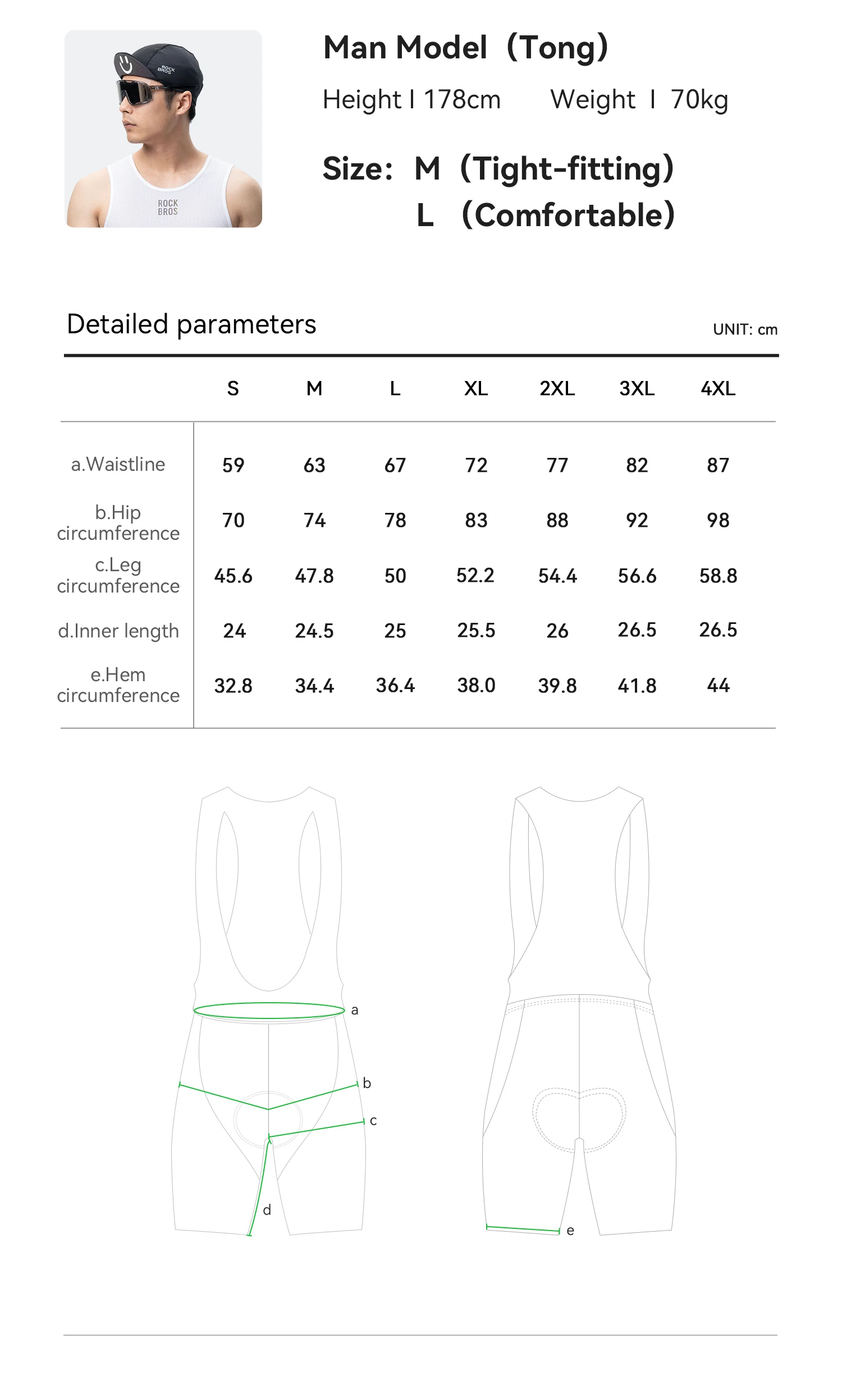 ROCKBROS Summer Cycling Bib Shorts Lightweight Breathable Anti-slip Bib Pants Elastic Comfortable Soft Pad Men Cycling Shorts