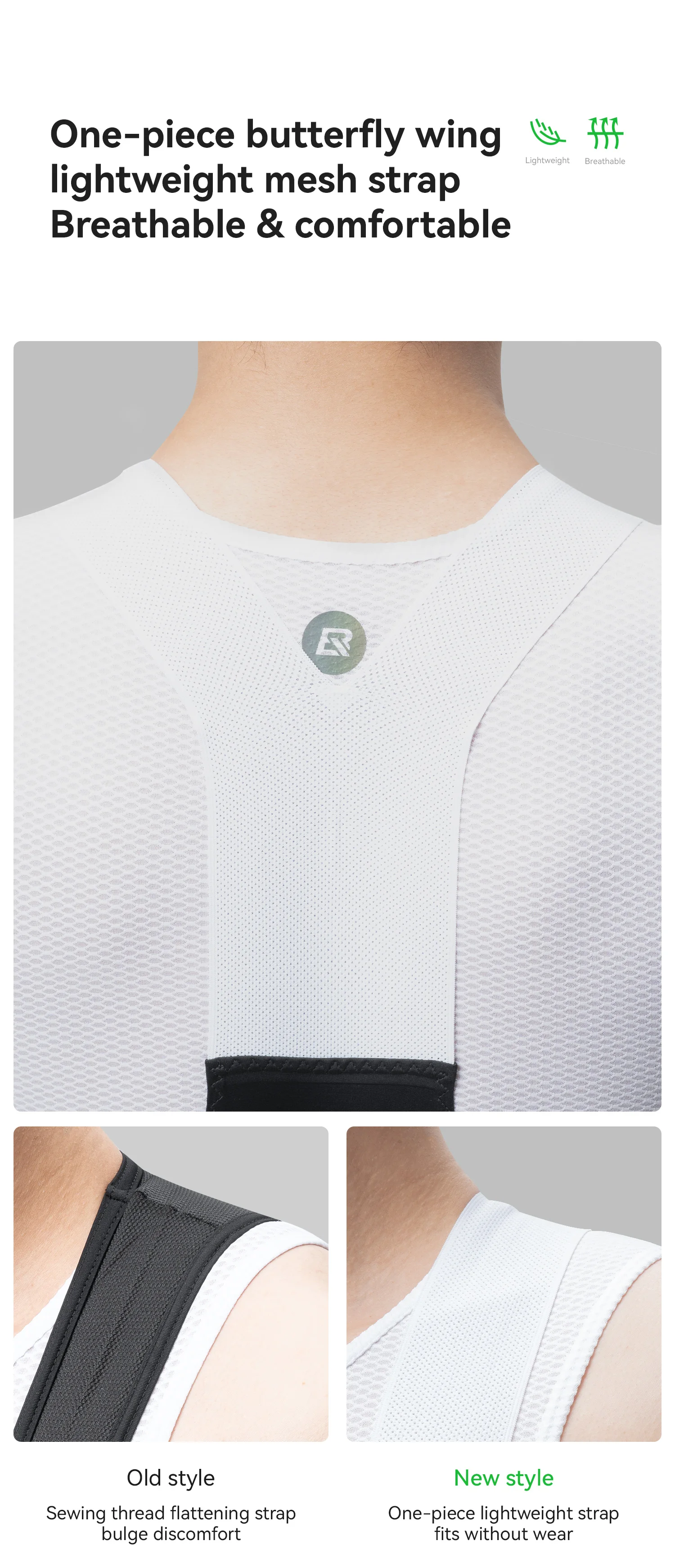 ROCKBROS Summer Cycling Bib Shorts Lightweight Breathable Anti-slip Bib Pants Elastic Comfortable Soft Pad Men Cycling Shorts