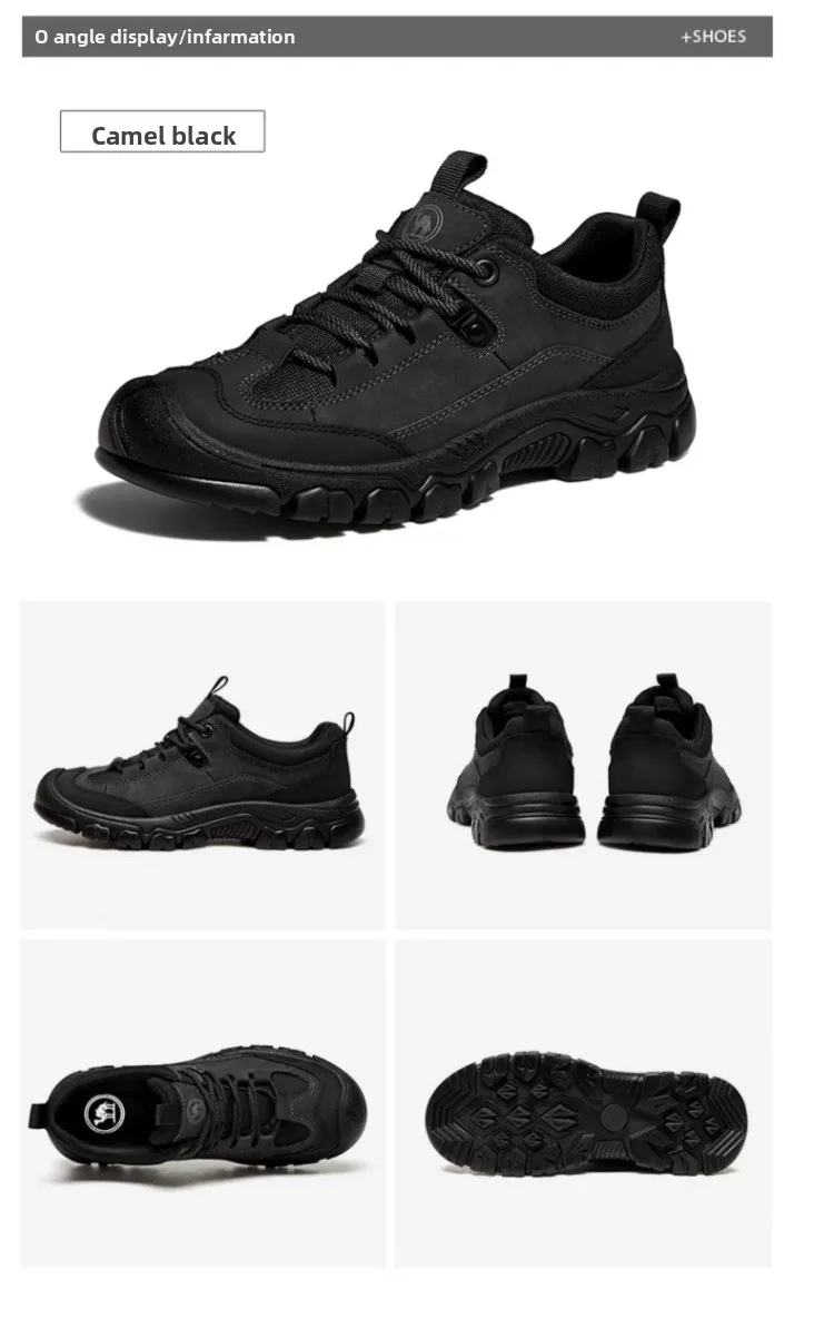 Golden Camel Non-slip Men Hiking Shoes Breathable Outdoor Wear Resistant Splashproof Climbing Men Sneaker Tourism Mountain Shoes