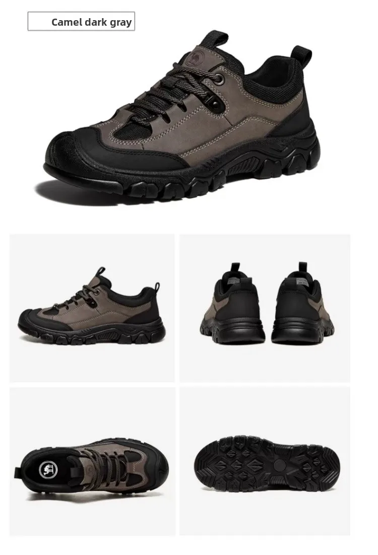 Golden Camel Non-slip Men Hiking Shoes Breathable Outdoor Wear Resistant Splashproof Climbing Men Sneaker Tourism Mountain Shoes
