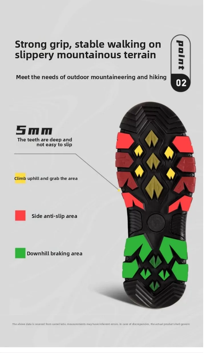 Golden Camel Non-slip Men Hiking Shoes Breathable Outdoor Wear Resistant Splashproof Climbing Men Sneaker Tourism Mountain Shoes