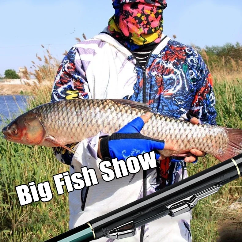 2.7m-7.2m Fishing Rods High 60T Carbon Ultralight Telescopic Surfcasting Spinning Rock Fishing Rod Coast Sea Fishing Freshwater