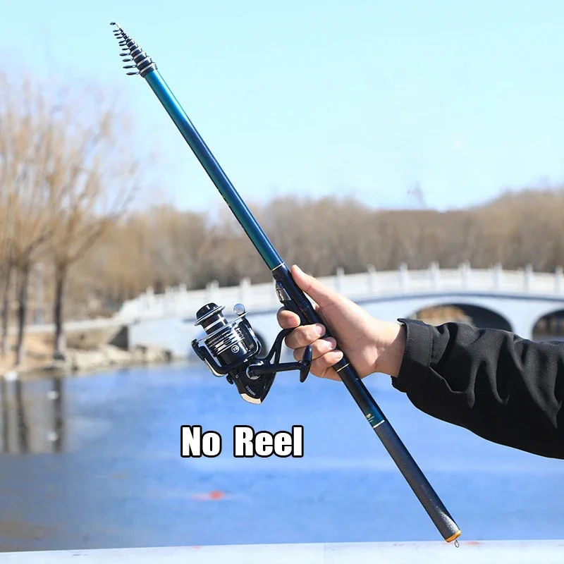 2.7m-7.2m Fishing Rods High 60T Carbon Ultralight Telescopic Surfcasting Spinning Rock Fishing Rod Coast Sea Fishing Freshwater