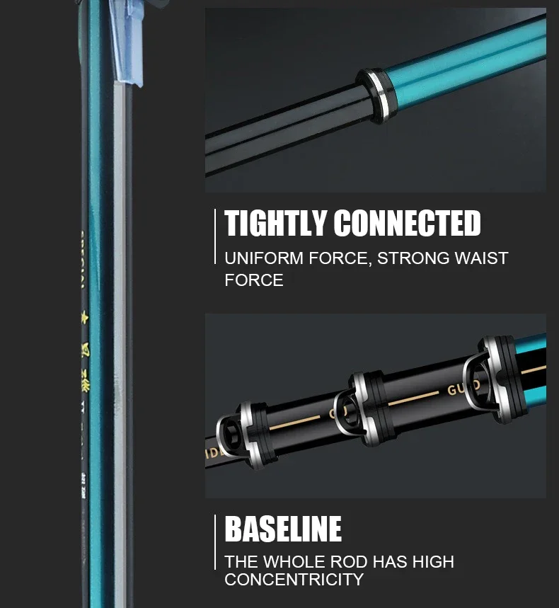 2.7m-7.2m Fishing Rods High 60T Carbon Ultralight Telescopic Surfcasting Spinning Rock Fishing Rod Coast Sea Fishing Freshwater
