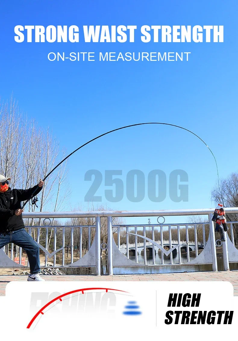 2.7m-7.2m Fishing Rods High 60T Carbon Ultralight Telescopic Surfcasting Spinning Rock Fishing Rod Coast Sea Fishing Freshwater