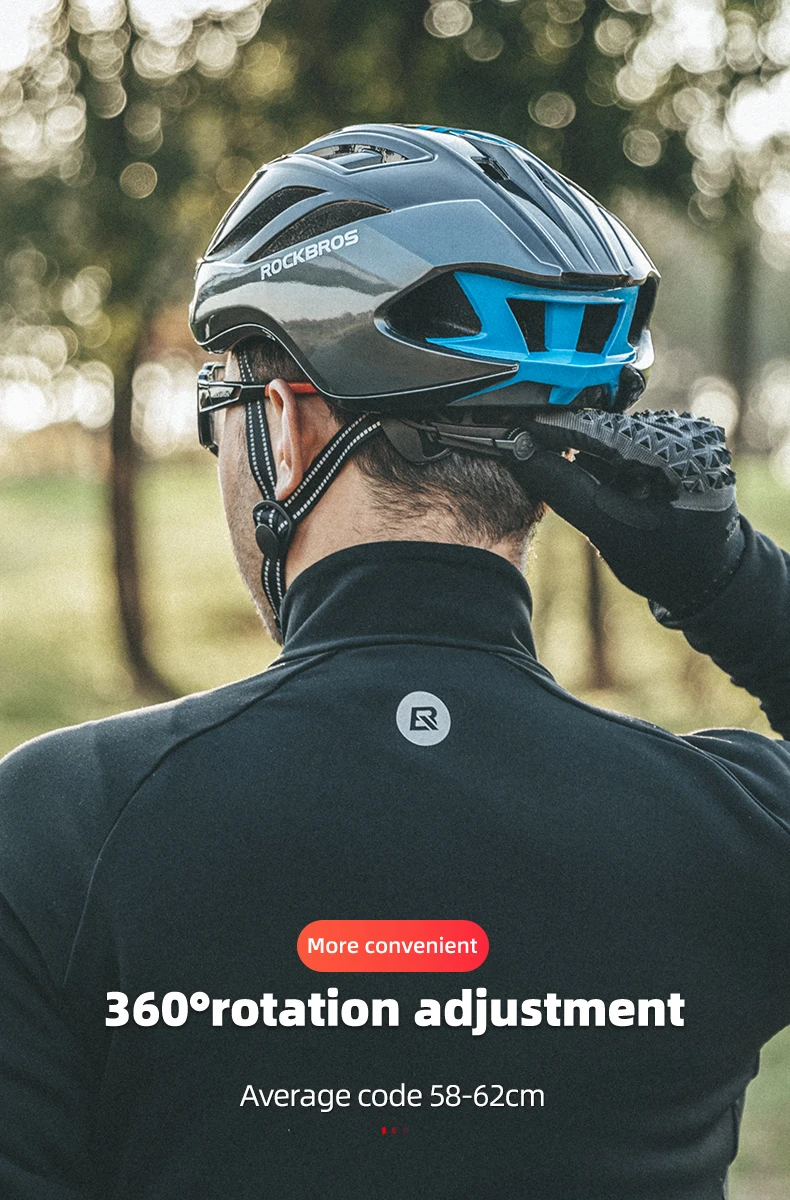ROCKBROS Ultralight Cycling Helmet Breathable High Strength Helmet Integrated Safety Helmet Adjustable Men Women Cycling Helmet