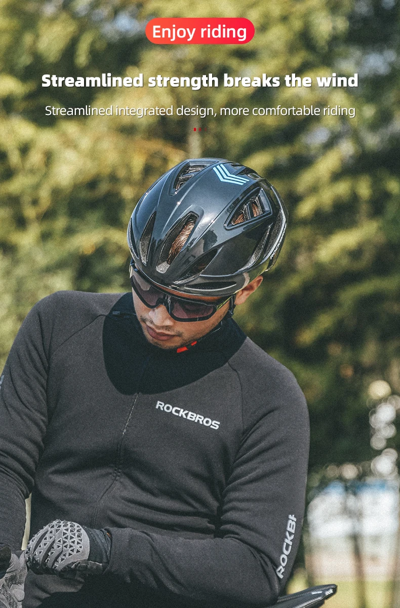 ROCKBROS Ultralight Cycling Helmet Breathable High Strength Helmet Integrated Safety Helmet Adjustable Men Women Cycling Helmet