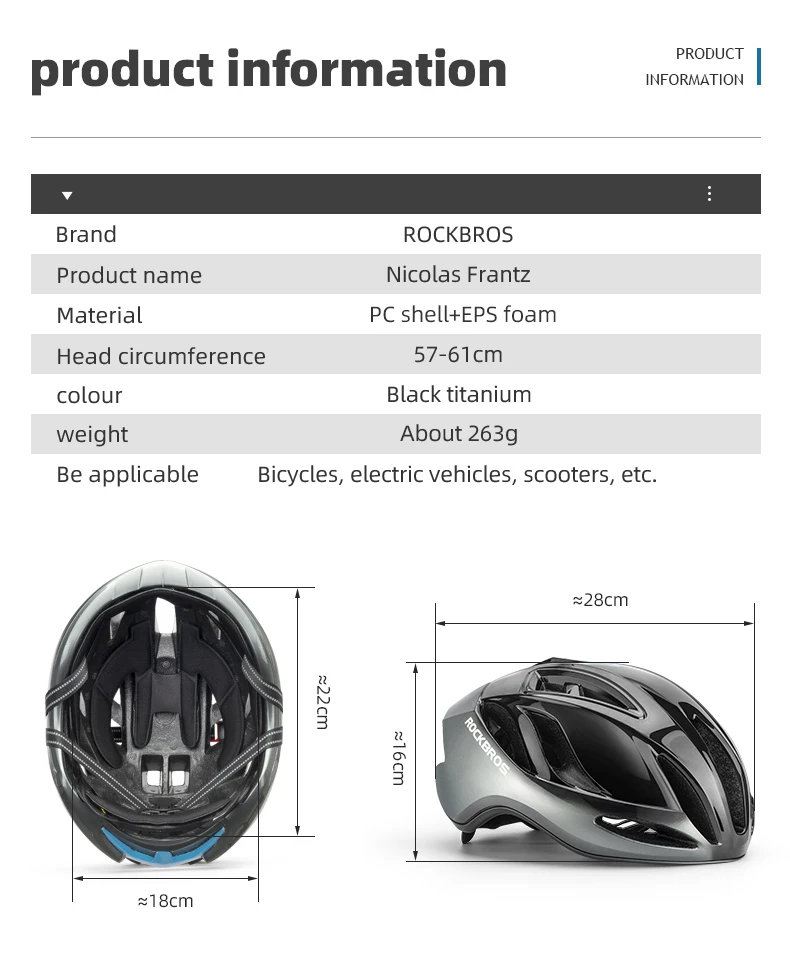 ROCKBROS Ultralight Cycling Helmet Breathable High Strength Helmet Integrated Safety Helmet Adjustable Men Women Cycling Helmet
