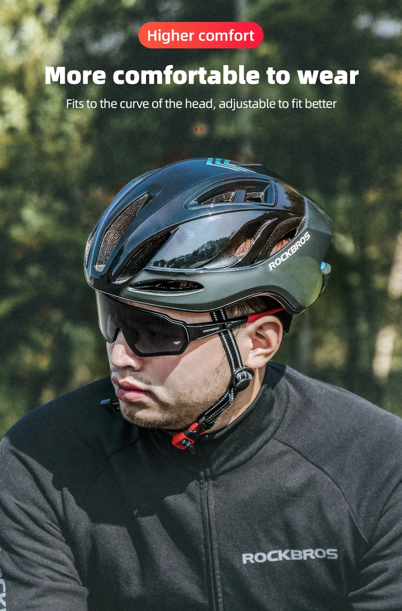 ROCKBROS Ultralight Cycling Helmet Breathable High Strength Helmet Integrated Safety Helmet Adjustable Men Women Cycling Helmet