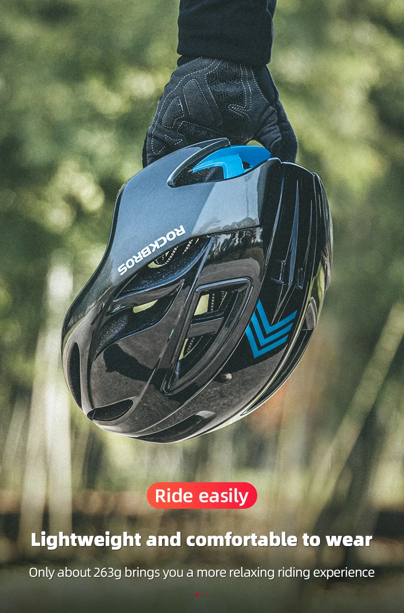 ROCKBROS Ultralight Cycling Helmet Breathable High Strength Helmet Integrated Safety Helmet Adjustable Men Women Cycling Helmet