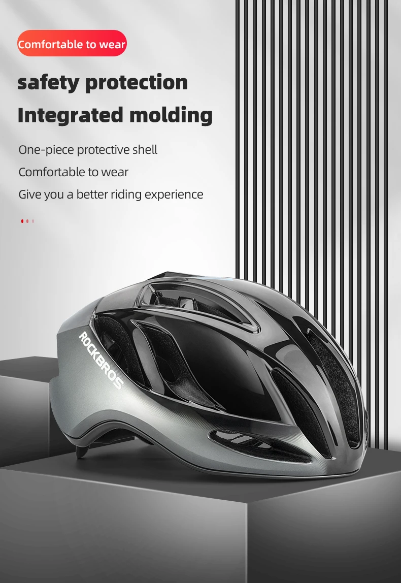 ROCKBROS Ultralight Cycling Helmet Breathable High Strength Helmet Integrated Safety Helmet Adjustable Men Women Cycling Helmet