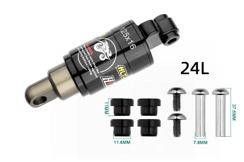 Mountain Bike MTB Rear Shocks 125/150/165/185mm 850/1000 Lbs Rear Shocks Aluminum Alloy Spring Shock for E-bike Snowmobile
