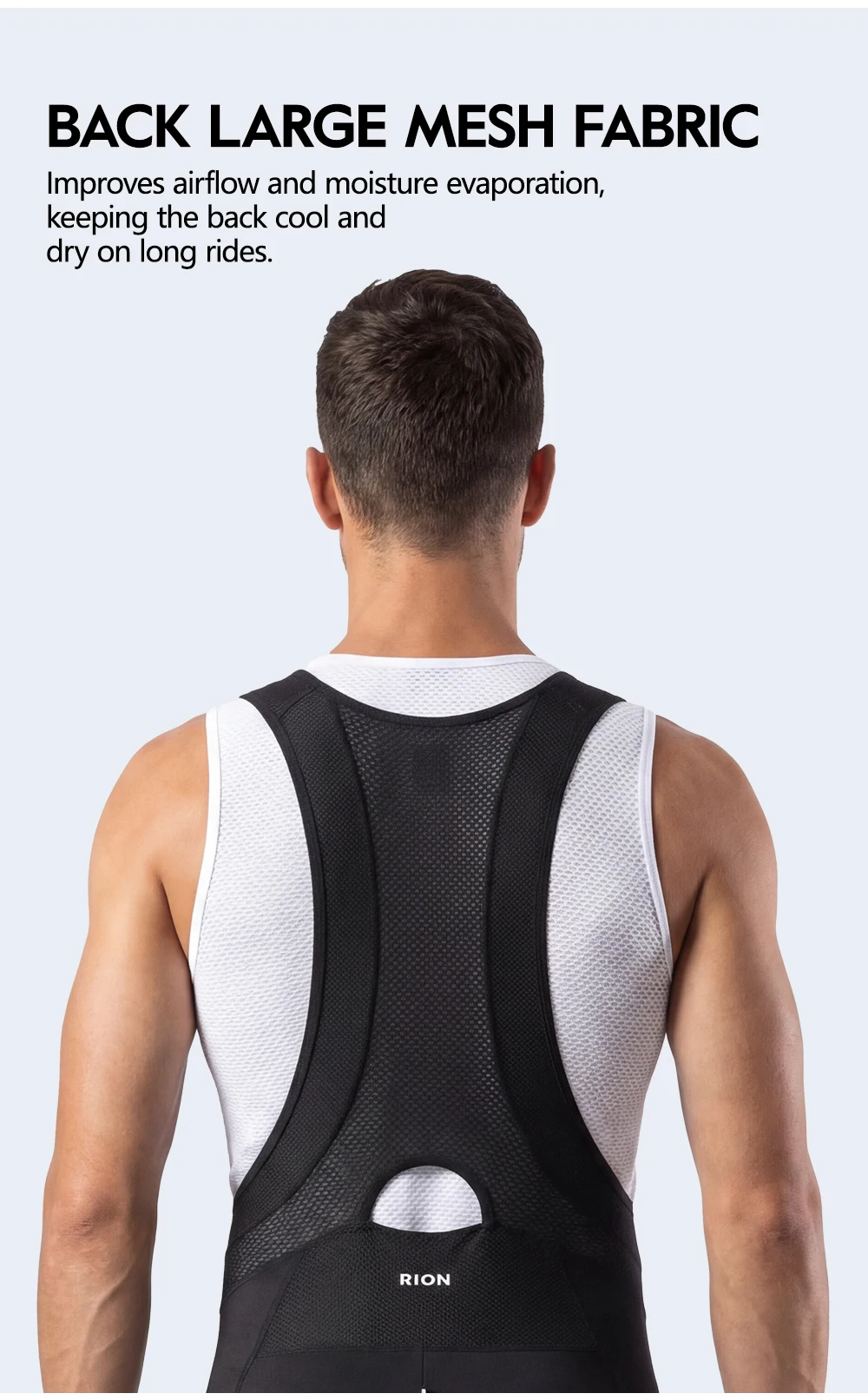 RION Men's Cycling Shorts Pro Bicycle Bib Tights MTB Padded Bike Clothing Italian Dolomiti Pads 8H Roading Biking Bibs Slim Fit
