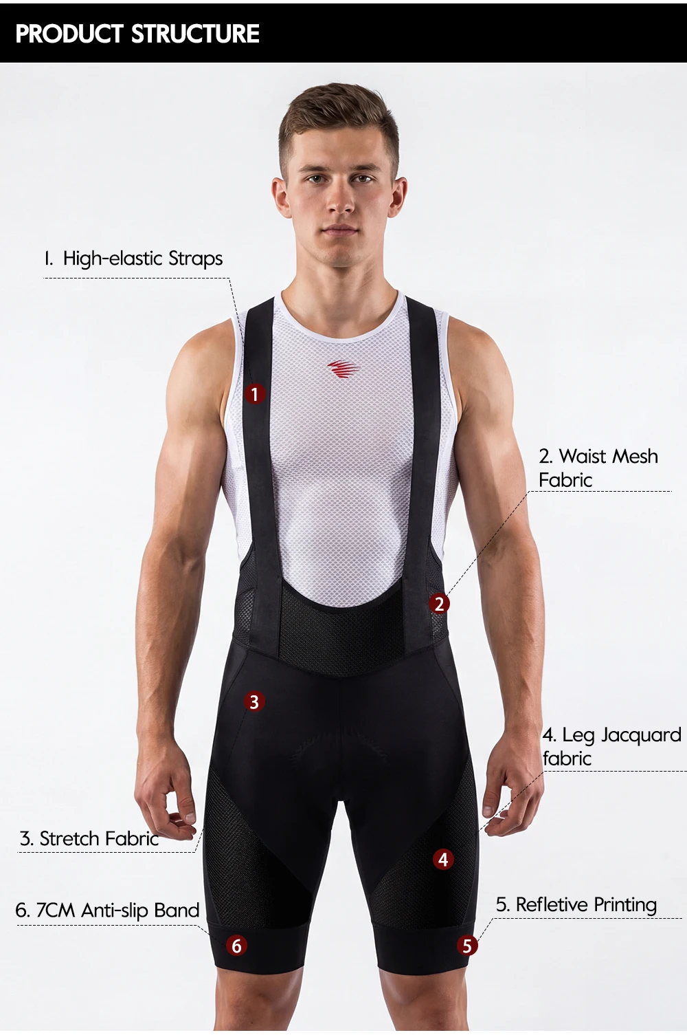 RION Men's Cycling Shorts Pro Bicycle Bib Tights MTB Padded Bike Clothing Italian Dolomiti Pads 8H Roading Biking Bibs Slim Fit