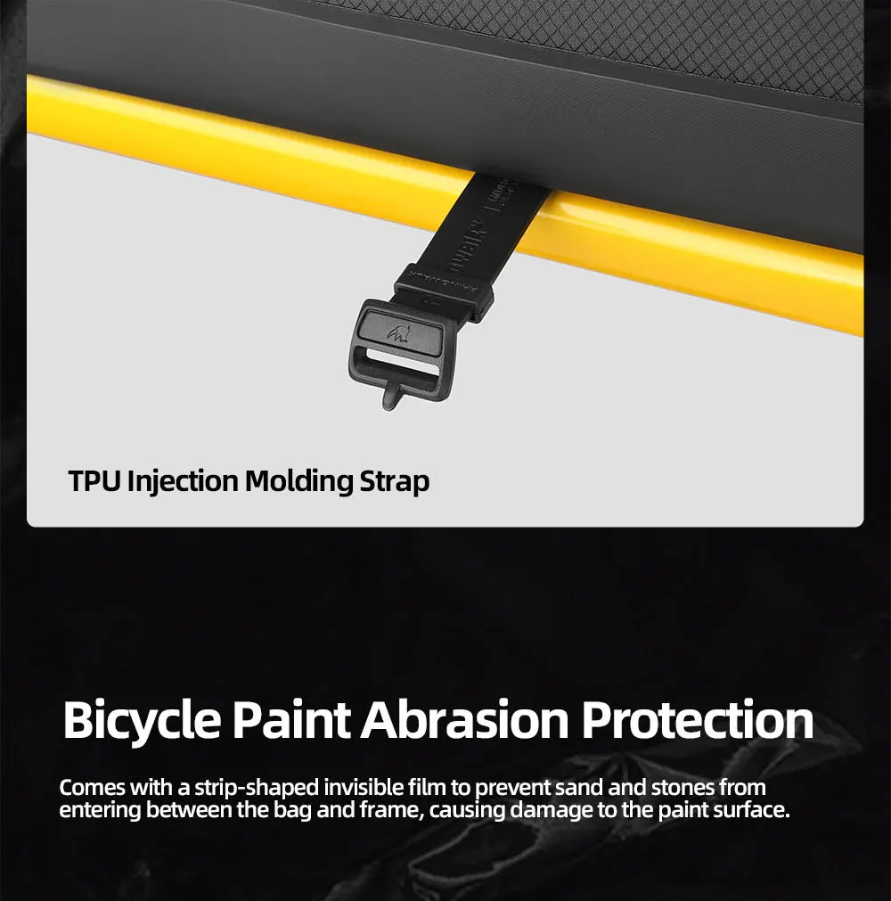 Rhinowalk Bike Top Tube Bag Waterproof 2L Bicycle Front Tube Bag Cycling Frame Storage Pack For MTB Road Gravel Bike Backpacking