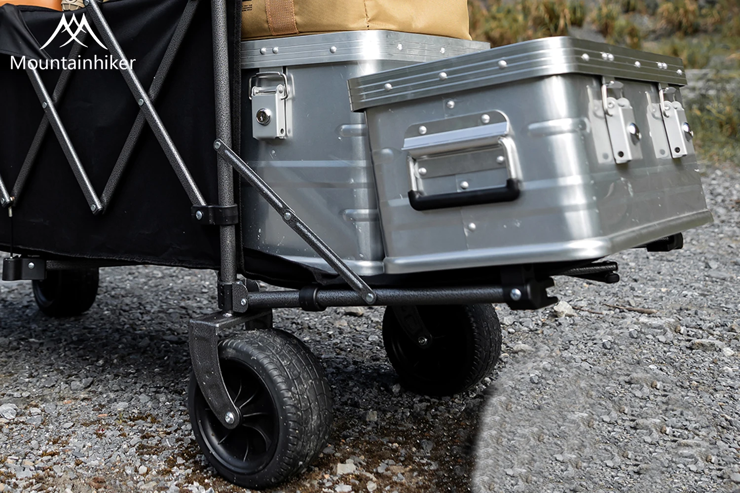 MOUNTAINHIKER 240L Large Capacity Outdoor Handcart,Available in Two Colors,900D Oxford Fabric for Durability,Camping Handcar