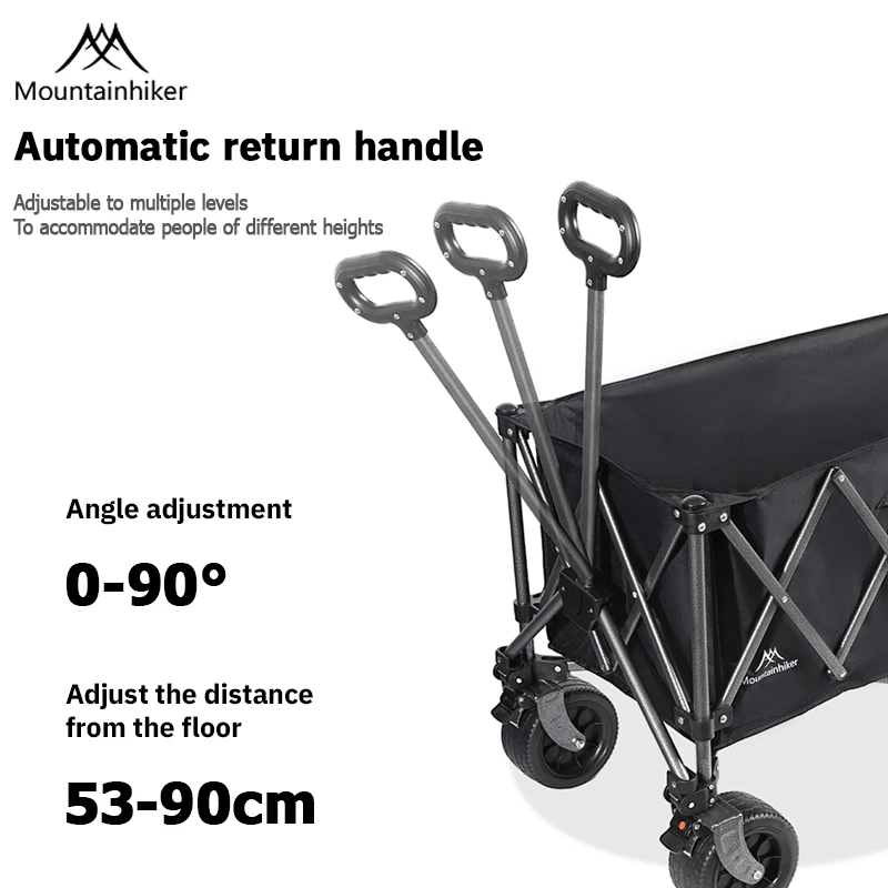 MOUNTAINHIKER 240L Large Capacity Outdoor Handcart,Available in Two Colors,900D Oxford Fabric for Durability,Camping Handcar