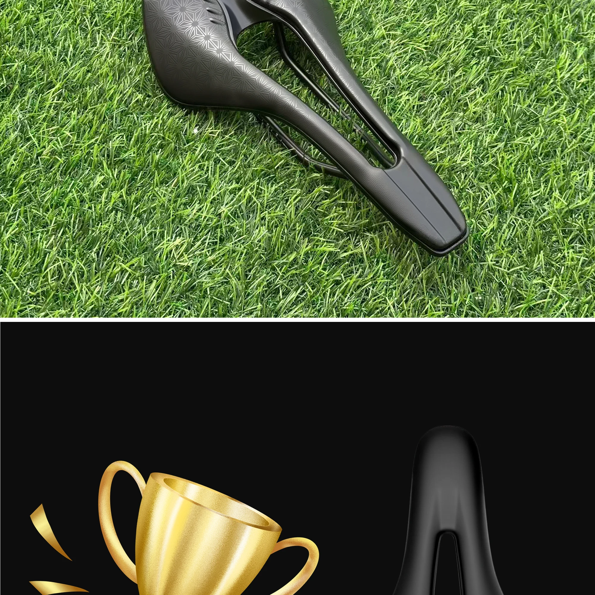 Plselis Lightweight Road Bicycle Saddle Cushion Hollow Breathable Design 280g Racing Bike Accessory