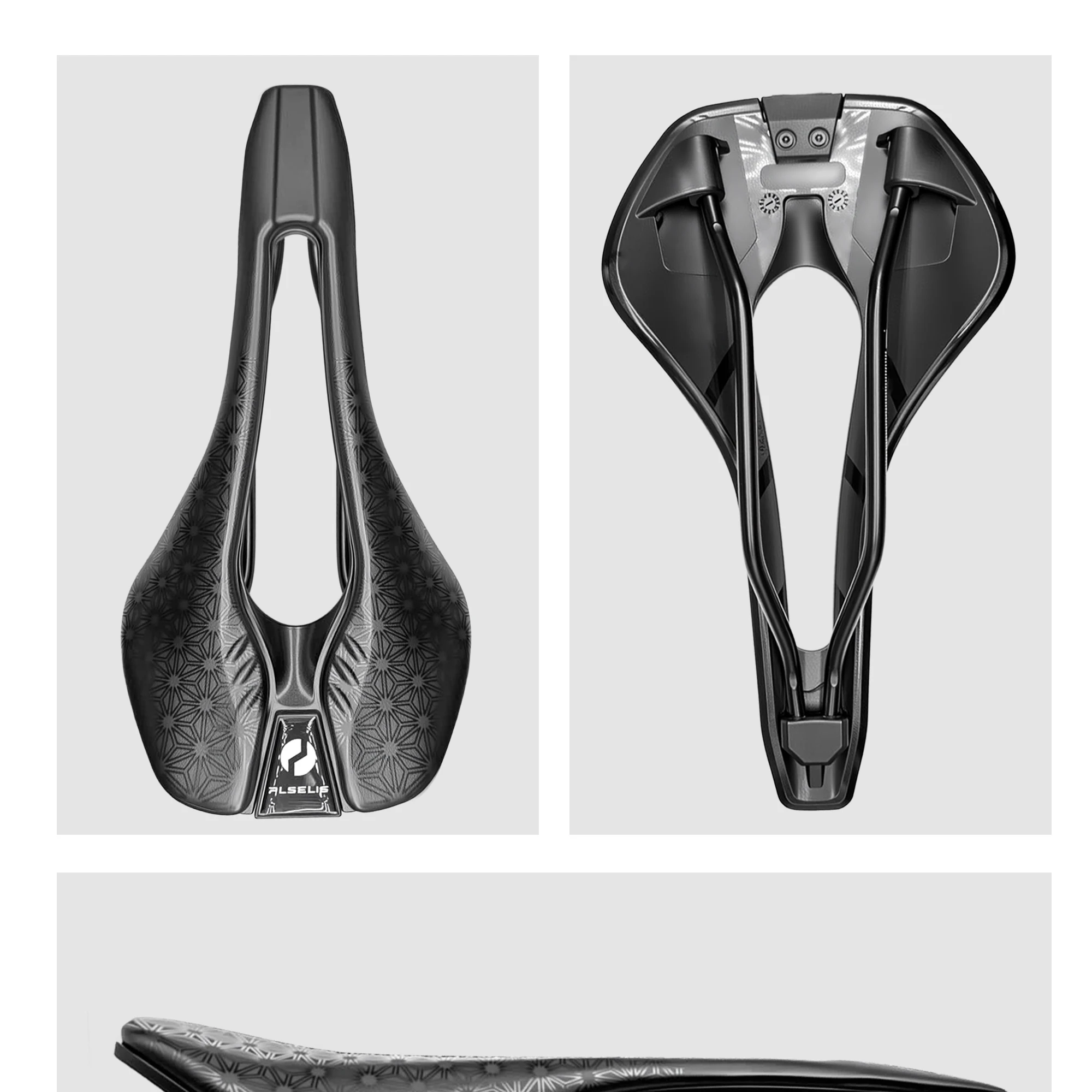 Plselis Lightweight Road Bicycle Saddle Cushion Hollow Breathable Design 280g Racing Bike Accessory