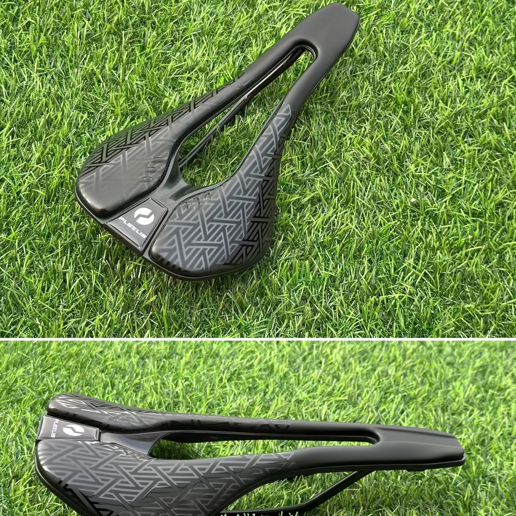 Plselis Lightweight Road Bicycle Saddle Cushion Hollow Breathable Design 280g Racing Bike Accessory