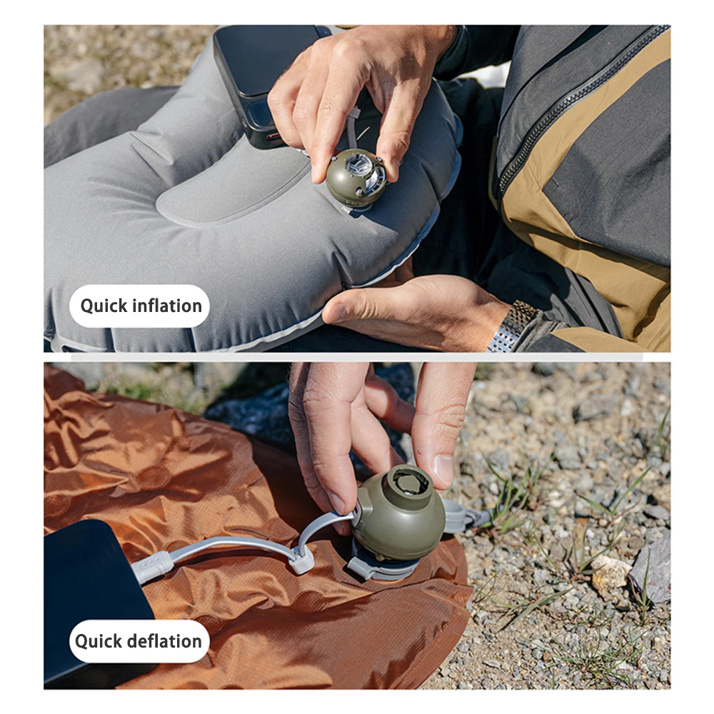 Naturehike Wind-nano Air Pump 3.5Kpa Ultralight For Outdoor Air Mattress Inflating Mat 8 Nozzles Pocket Camping Light Portable