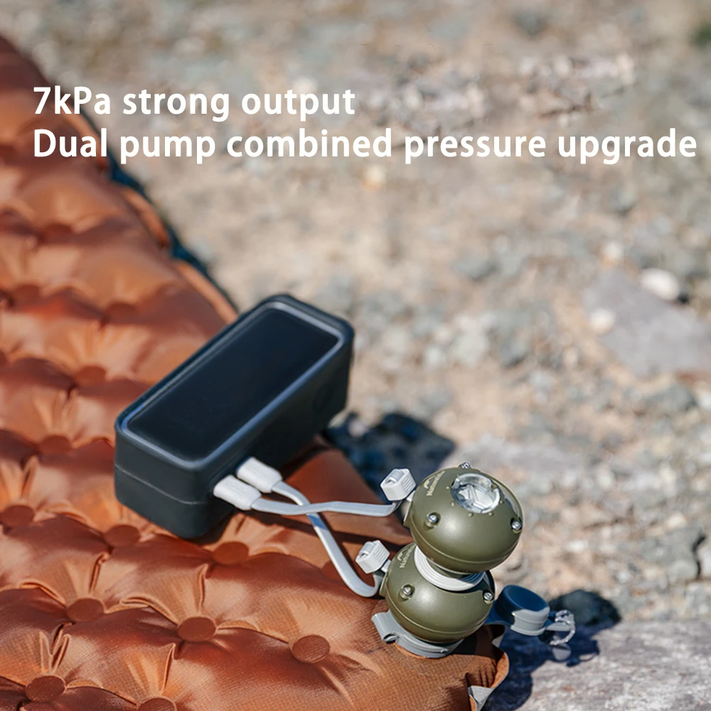 Naturehike Wind-nano Air Pump 3.5Kpa Ultralight For Outdoor Air Mattress Inflating Mat 8 Nozzles Pocket Camping Light Portable