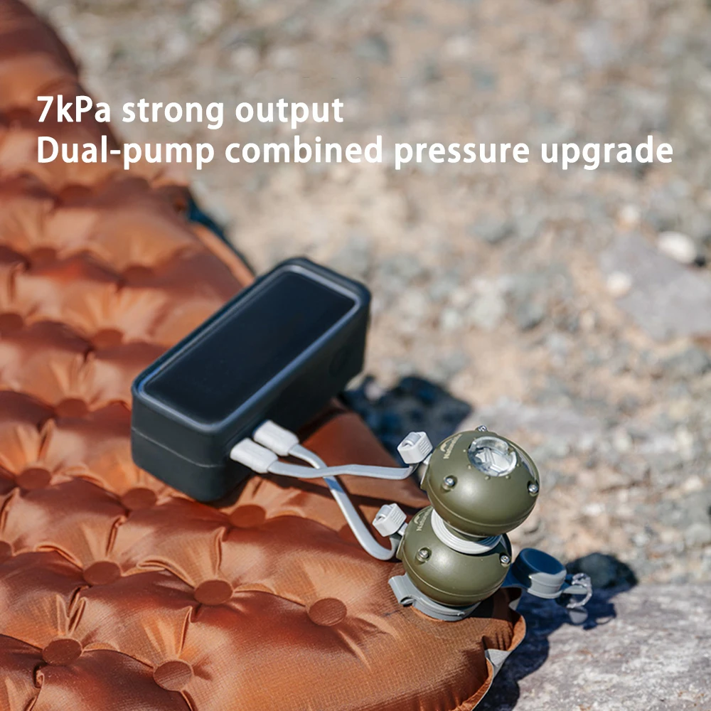 Naturehike Wind-nano Air Pump 3.5Kpa Ultralight For Outdoor Air Mattress Inflating Mat 8 Nozzles Pocket Camping Light Portable