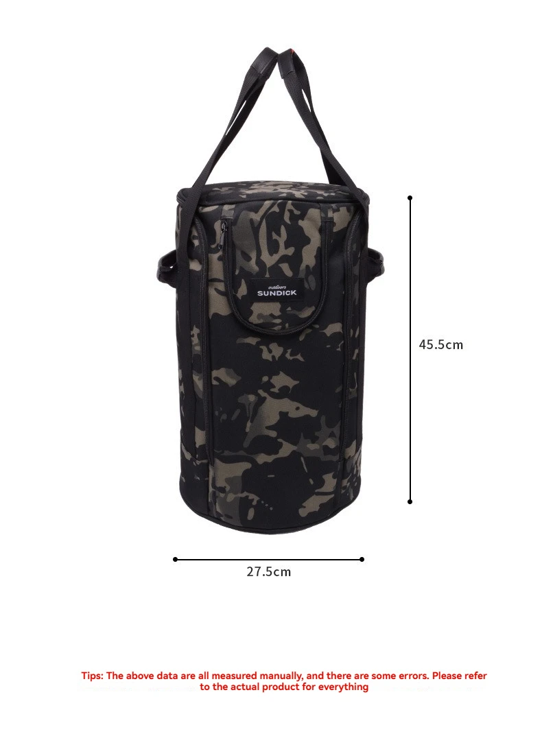 Outdoor camping, picnic, 5kg gas cylinder storage bag, large capacity, thick gas cylinder protection bag