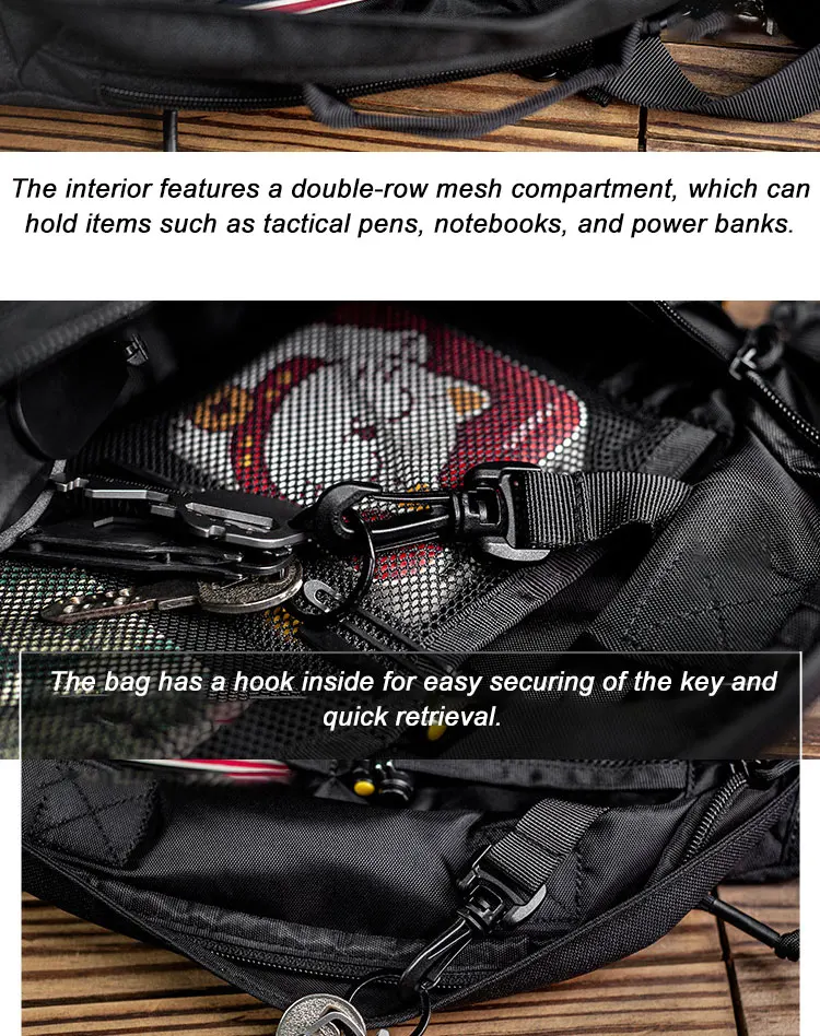 Tactical Crossbody Bag Outdoor Sport Cycling Large-capacity Waist Bag Waterproof Chest Pack Multi functional MOLLE Tool Bag