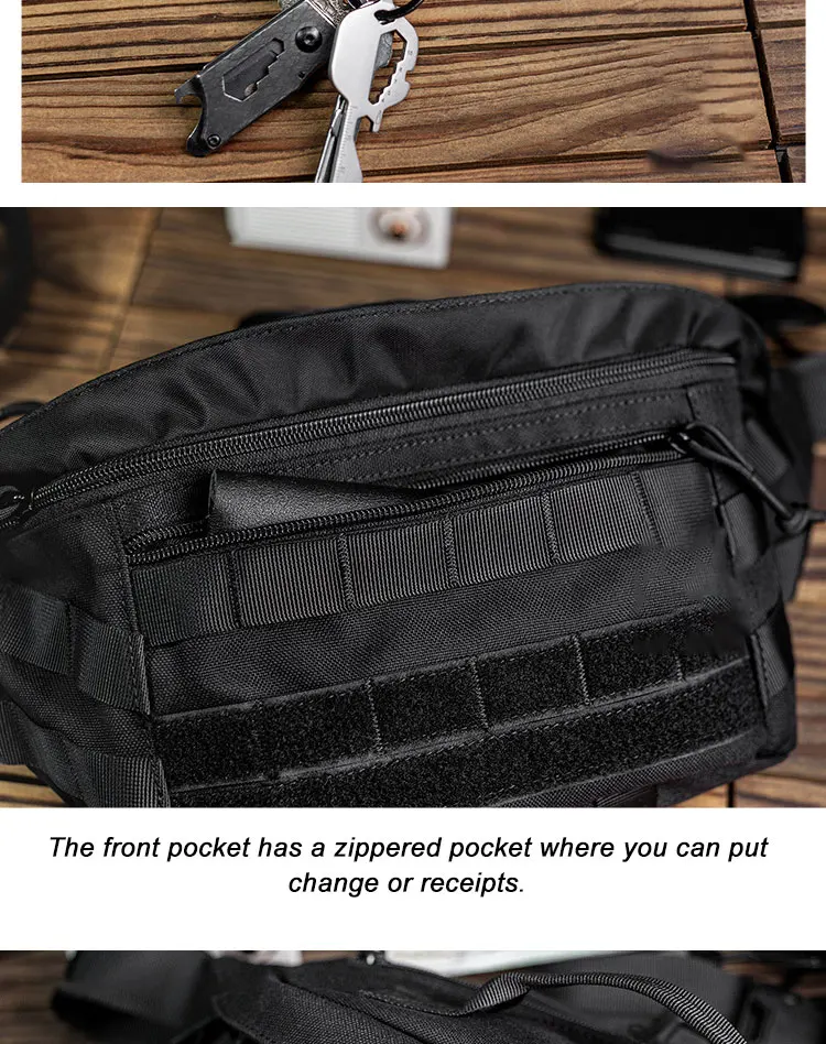 Tactical Crossbody Bag Outdoor Sport Cycling Large-capacity Waist Bag Waterproof Chest Pack Multi functional MOLLE Tool Bag