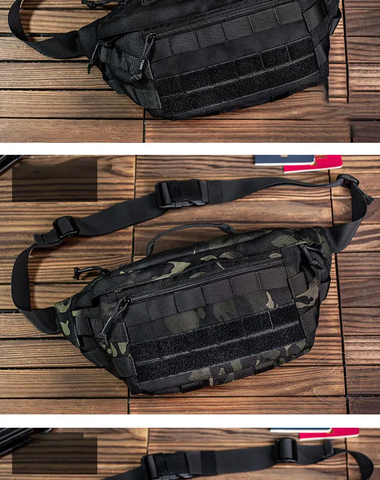 Tactical Crossbody Bag Outdoor Sport Cycling Large-capacity Waist Bag Waterproof Chest Pack Multi functional MOLLE Tool Bag