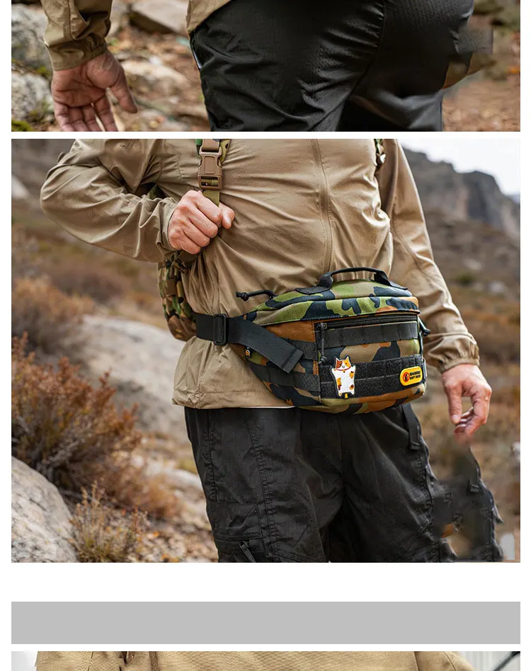 Tactical Crossbody Bag Outdoor Sport Cycling Large-capacity Waist Bag Waterproof Chest Pack Multi functional MOLLE Tool Bag